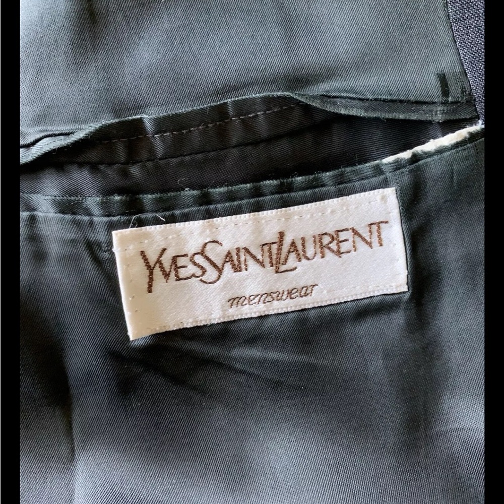 yves saint laurent  YSL  sports coat Suit blazer Mens Size 36R Wool France Gray - Picture 2 of 16